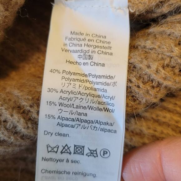 J Crew Sweater Women's XS Camel Wool Alpaca Blend Career Preppy Academia Festive - Picture 5 of 9